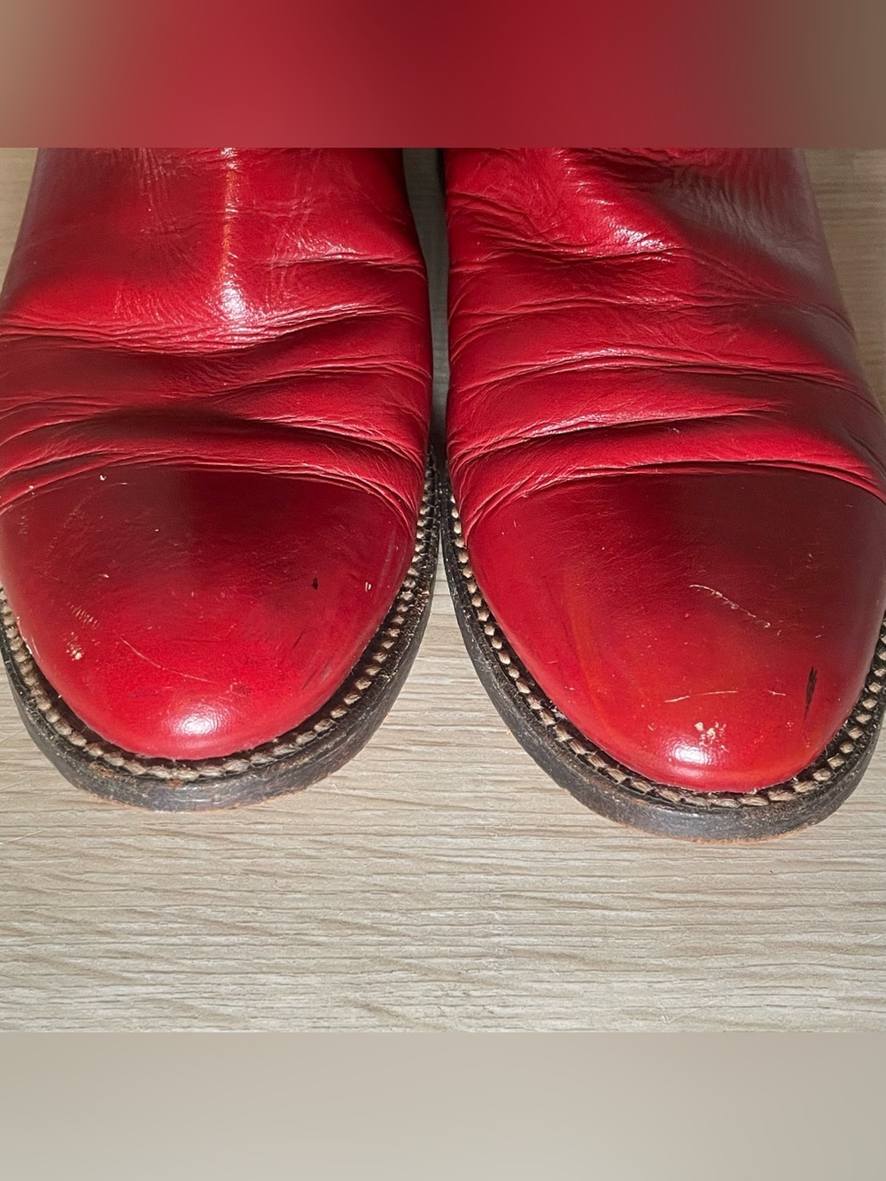Vintage Red Leather Cowboy Boots - Roper Western Cowboy Ranch *read BELOW - Picture 14 of 16